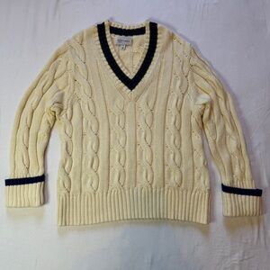 Beverly Hills X‎ Revolve Cable Knit Sweater Ivory XS